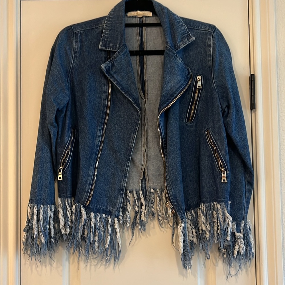 Hot & Delicious Fringe Jean Jacket